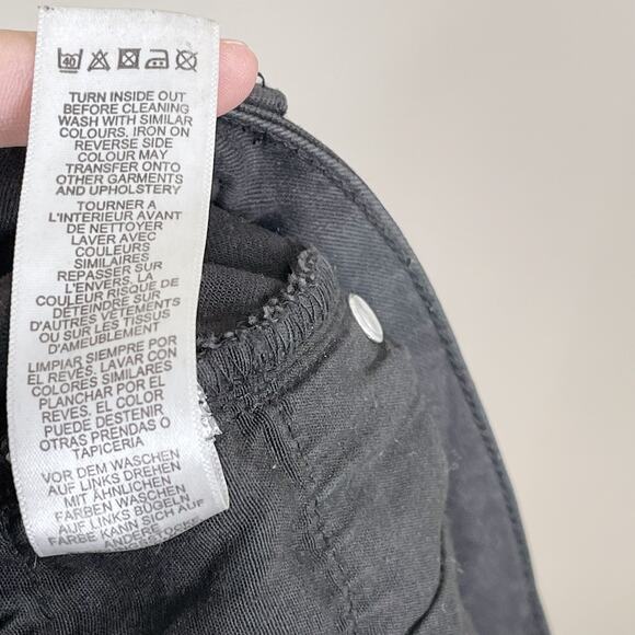 ASOS Denim Black Ripped Skinny Jeans Womens Size 26 Raw Fray Hem Cotton Stretch - Picture 10 of 10